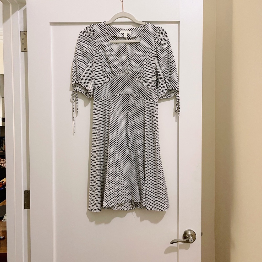 Polka Dot Bow Tie Mini Dress - Picture 4 of 4
